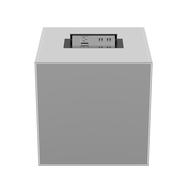 Chameleon Plinth with Charging Station - 45 x 45 x 45cm H